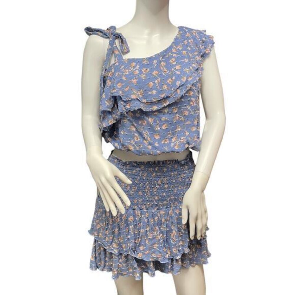Planet Blue Life Mini Skort Skirt and Top Matching Set Size S